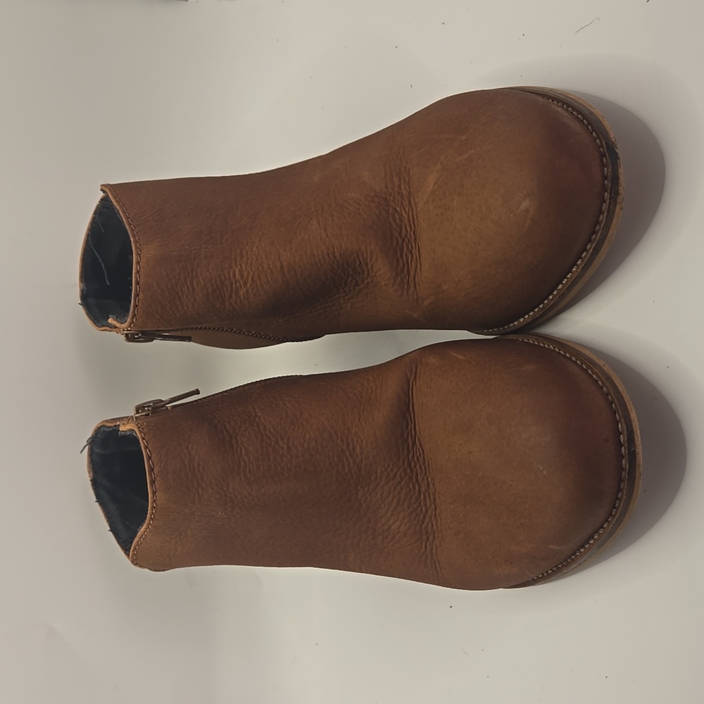Steve Madden Boots Womens 8.5 Casual Side Zip‎ Ankle Bootie Brown Leather Boho